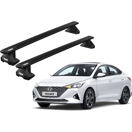 Barras THULE EVO WingBar para autos HYUNDAI Accent desde 2018 negro