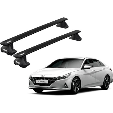 Barras THULE EVO WingBar para autos HYUNDAI Elantra desde 2016 negro