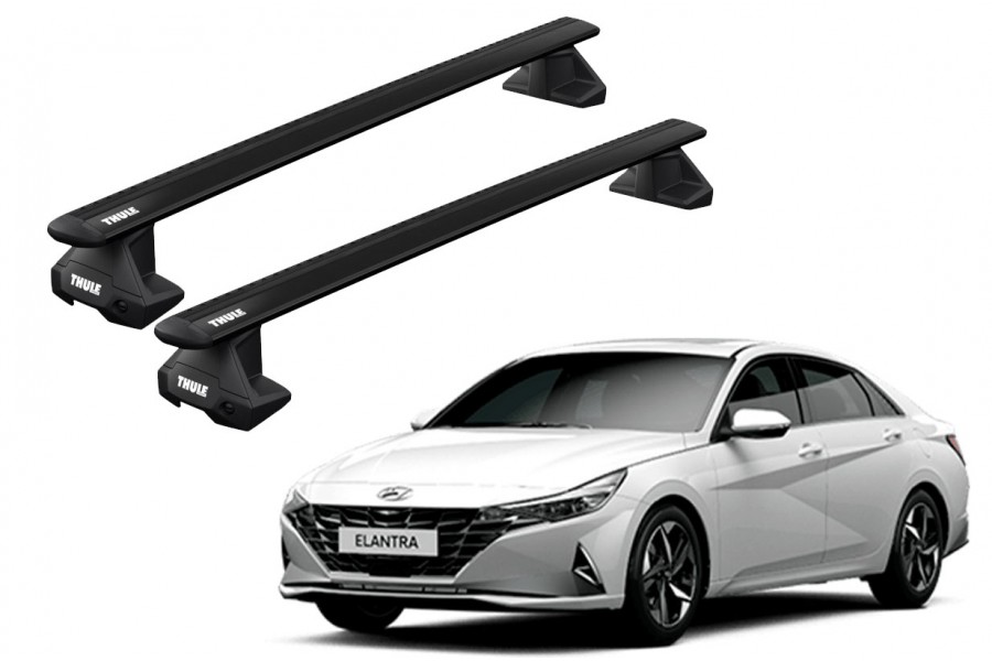 Barras THULE EVO WingBar para autos HYUNDAI Elantra desde 2016 negro