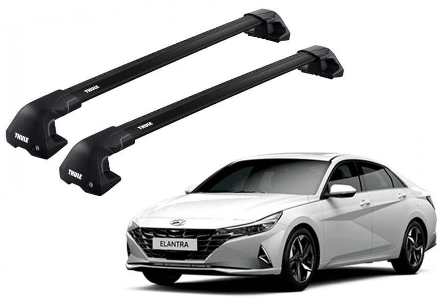 Barras THULE EDGE Flush para autos HYUNDAI Elantra desde 2016 negro