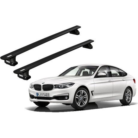 Barras THULE EVO WingBar para autos BMW 5-Series Gran Turismo 2009 a 2017 negro