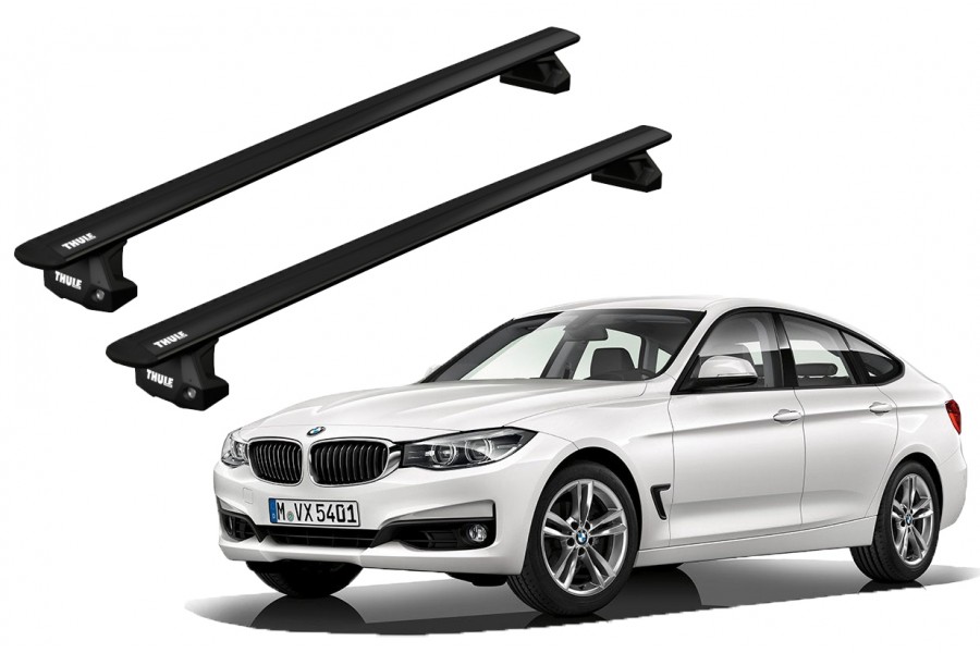 Barras THULE EVO WingBar para autos BMW 5-Series Gran Turismo 2009 a 2017 negro
