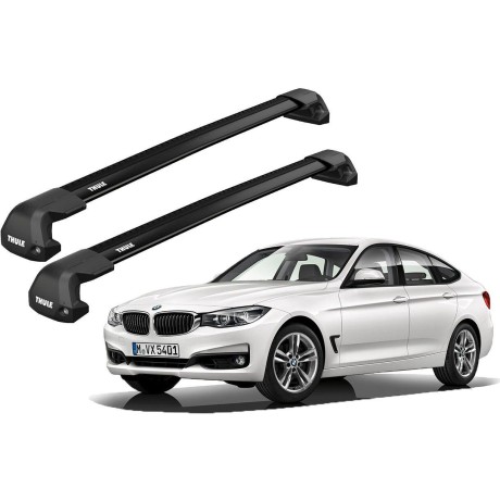 Barras THULE EDGE Flush para autos BMW 5-Series Gran Turismo 2009 a 2017 negro