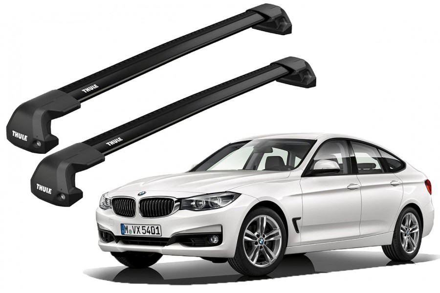 Barras THULE EDGE Flush para autos BMW 5-Series Gran Turismo 2009 a 2017 negro