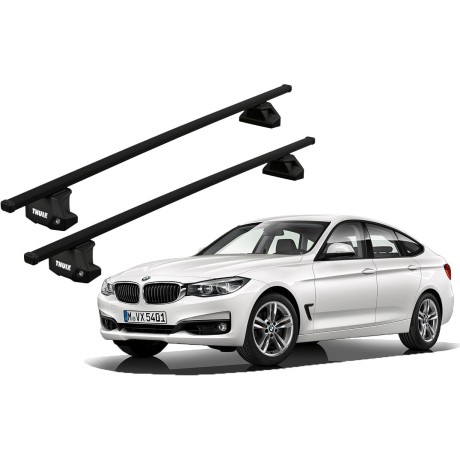 Barras THULE EVO SquareBar para autos BMW 5-Series Gran Turismo 2009 a 2017