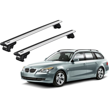 Barras THULE EVO WingBar para autos BMW 5-Series Touring (E61) 2004 a 2010