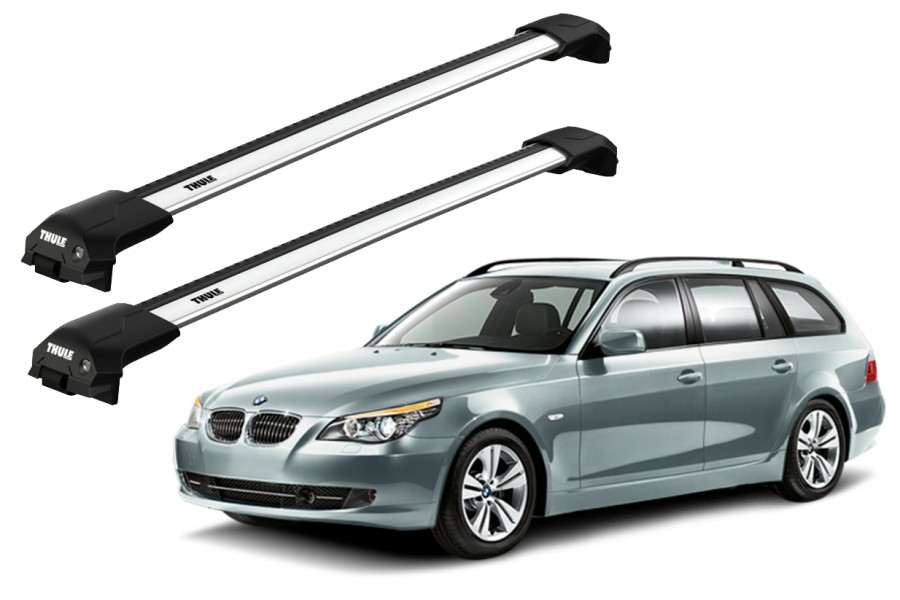 Barras THULE EDGE Flush para autos BMW 5-Series Touring (E61) 2004 a 2010