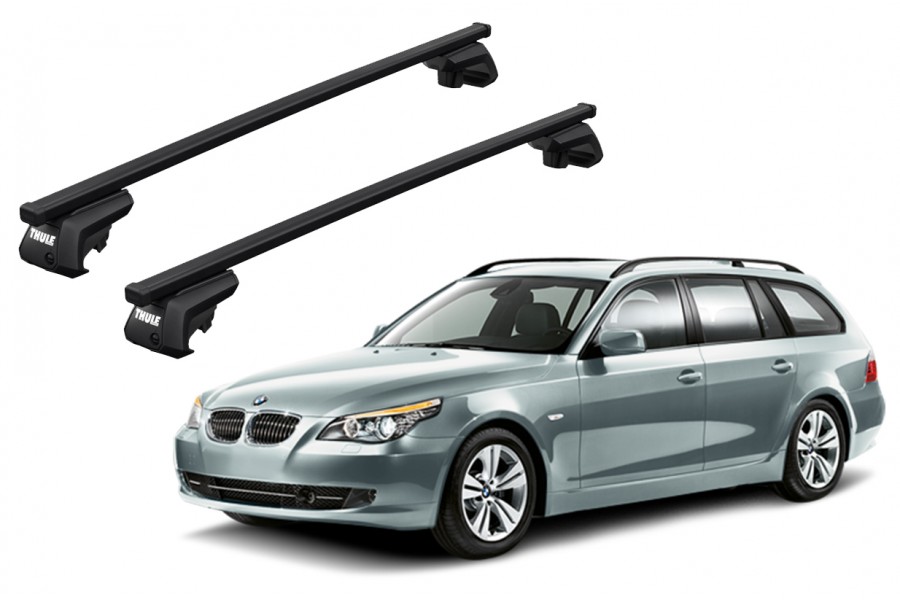 Barras THULE EVO SquareBar para autos BMW 5-Series Touring (E61) 2004 a 2010