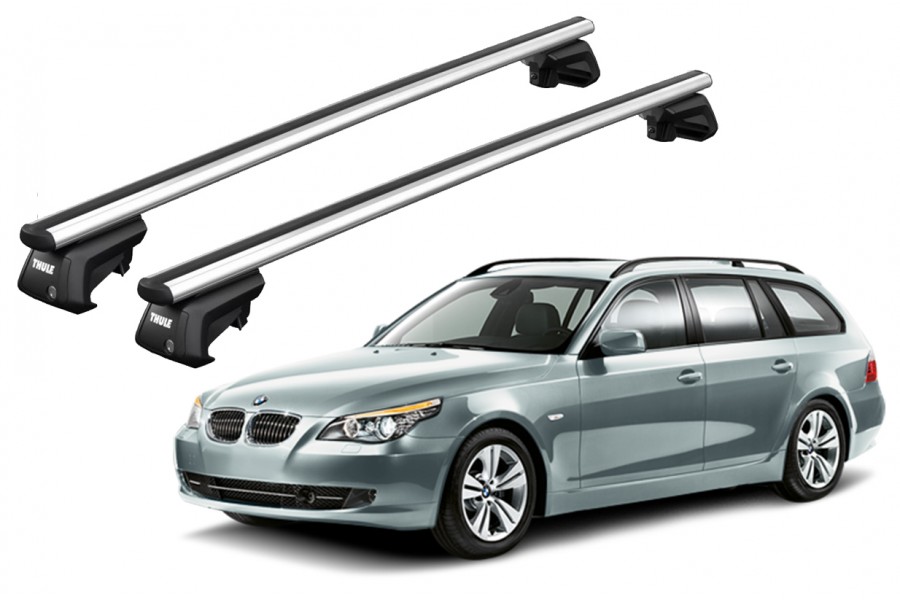 Barras THULE SmartRack XT AluBar para autos BMW 5-Series Touring (E61) 2004 a 2010