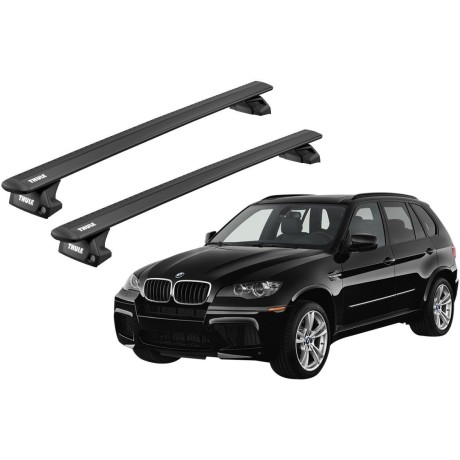 Barras THULE EVO WingBar para autos BMW X5 2007 a 2013 negro