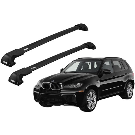 Barras THULE EDGE Flush para autos BMW X5 2007 a 2013 negro