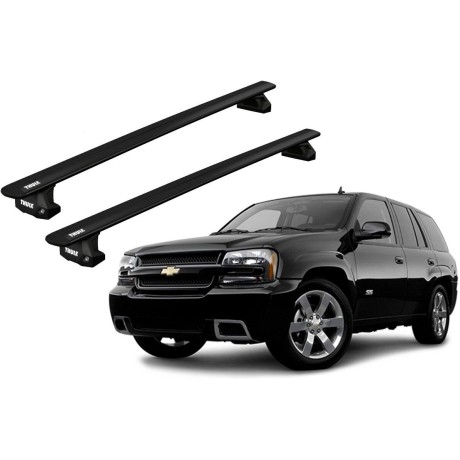 Barras THULE EVO WingBar para autos CHEVROLET TrailBlazer 2002 a 2009 negro