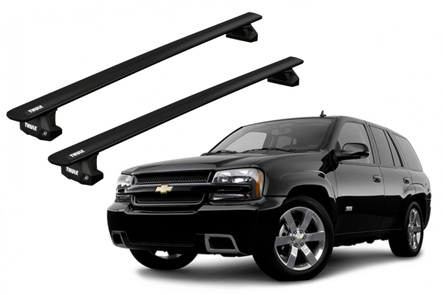 Barras THULE EVO WingBar para autos CHEVROLET TrailBlazer 2002 a 2009 negro