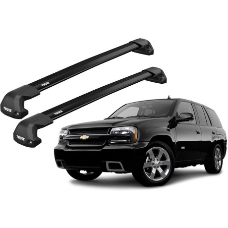 Barras THULE EDGE Flush para autos CHEVROLET TrailBlazer 2002 a 2009 negro