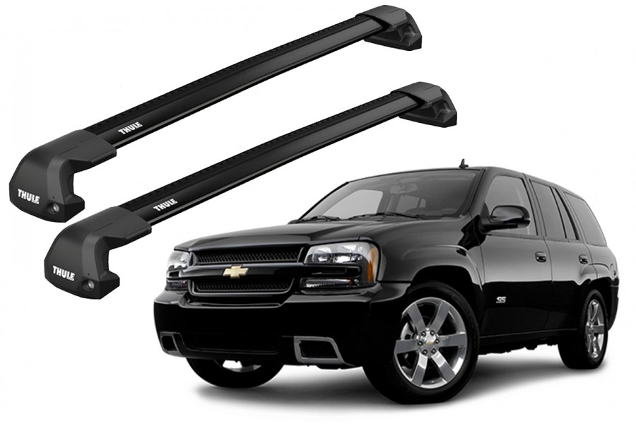 Barras THULE EDGE Flush para autos CHEVROLET TrailBlazer 2002 a 2009 negro