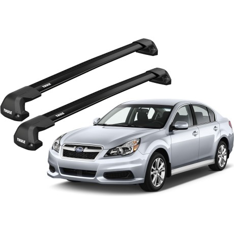 Barras THULE EDGE Flush para autos SUBARU Legacy V 2009 a 2014 negro