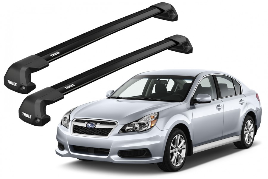 Barras THULE EDGE Flush para autos SUBARU Legacy V 2009 a 2014 negro