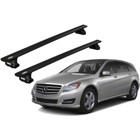Barras THULE EVO WingBar para autos MERCEDES BENZ R-Class (W251) 2006 a 2015 negro