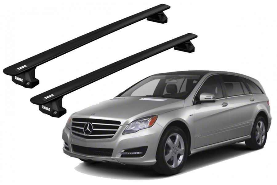 Barras THULE EVO WingBar para autos MERCEDES BENZ R-Class (W251) 2006 a 2015 negro