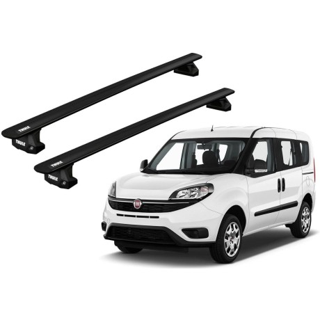 Barras THULE EVO WingBar para autos FIAT Doblo desde 2010-2022 negro