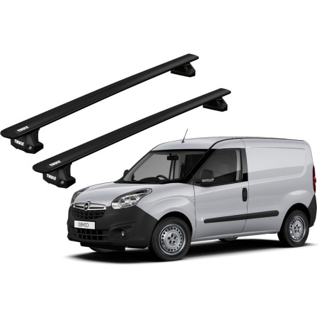 Barras THULE EVO WingBar para autos OPEL Combo desde 2012-2018 negro