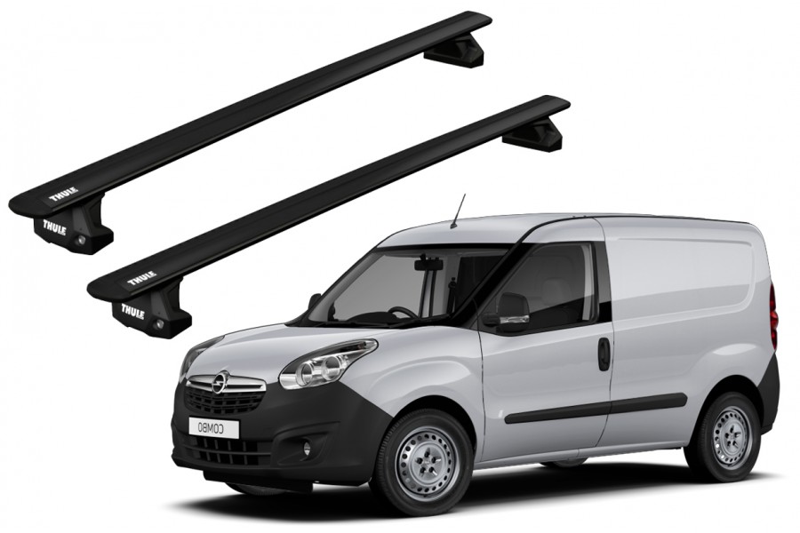 Barras THULE EVO WingBar para autos OPEL Combo desde 2012-2018 negro
