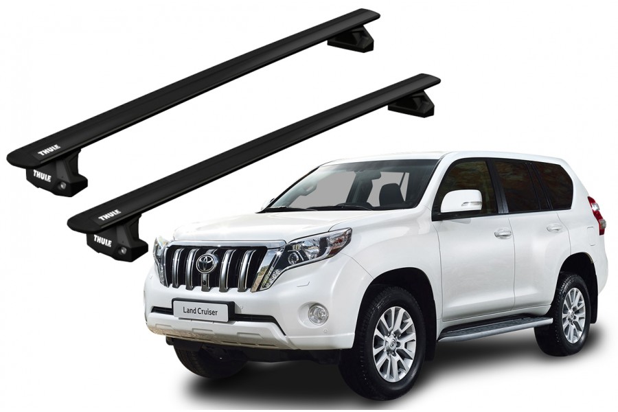 Barras THULE EVO WingBar para autos TOYOTA Land Cruiser 200 desde 2008-2021 negro
