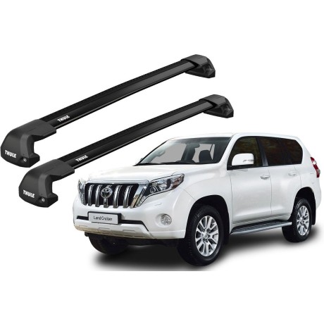 Barras THULE EDGE Flush para autos TOYOTA Land Cruiser 200 desde 2008-2021 negro
