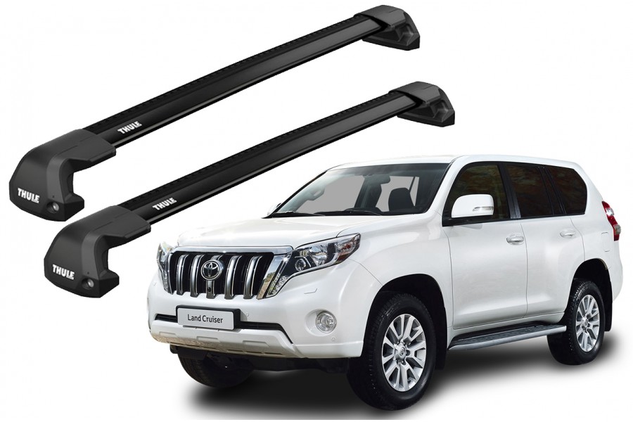 Barras THULE EDGE Flush para autos TOYOTA Land Cruiser 200 desde 2008-2021 negro