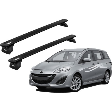Barras THULE WingBar para autos MAZDA Premacy 2004 a 2017 negro