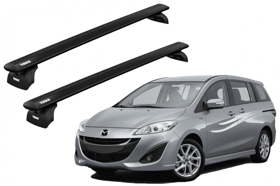 Barras THULE WingBar para autos MAZDA Premacy 2004 a 2017 negro