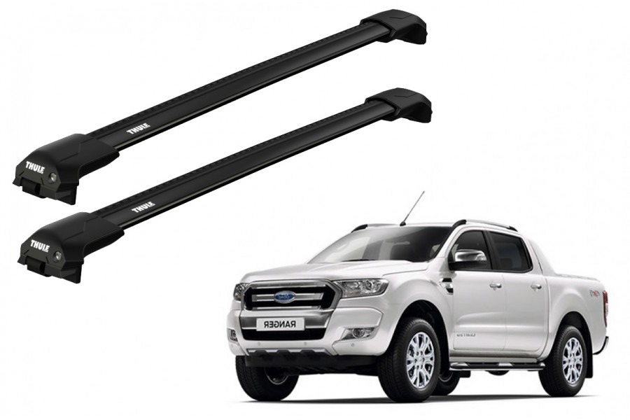 Barras THULE EDGE Flush para autos FORD Ranger 2011 a 2022 negro