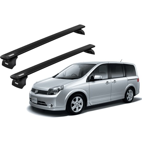 Barras THULE WingBar para autos NISSAN Lafesta desde 2011-2018 negro