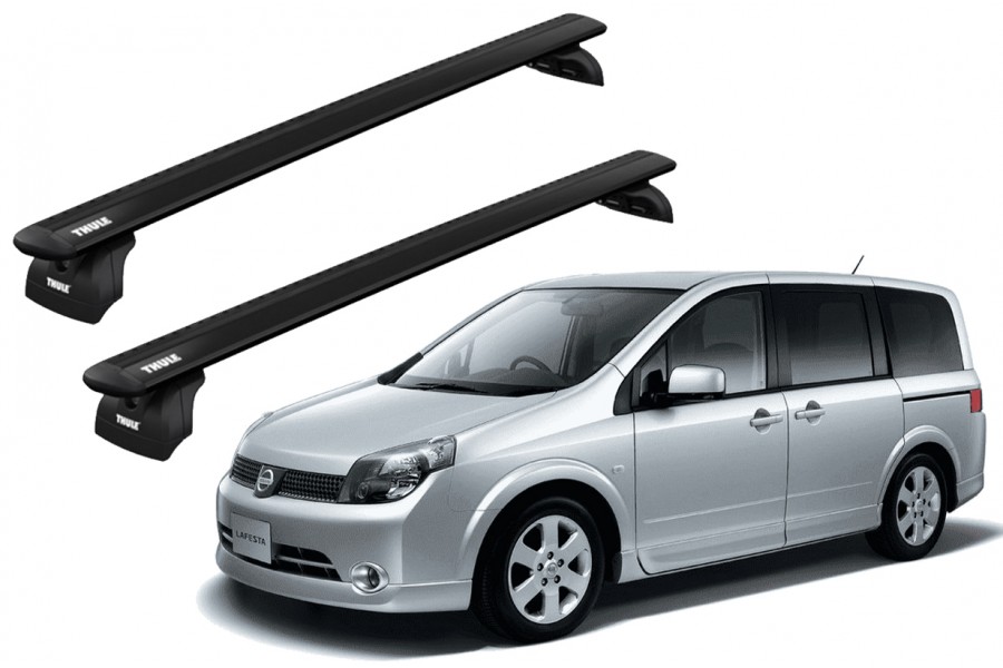 Barras THULE WingBar para autos NISSAN Lafesta desde 2011-2018 negro