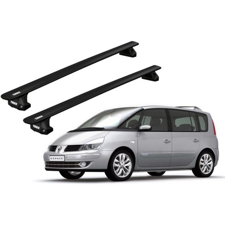 Barras THULE EVO WingBar para autos RENAULT Espace desde 2003-2015 negro