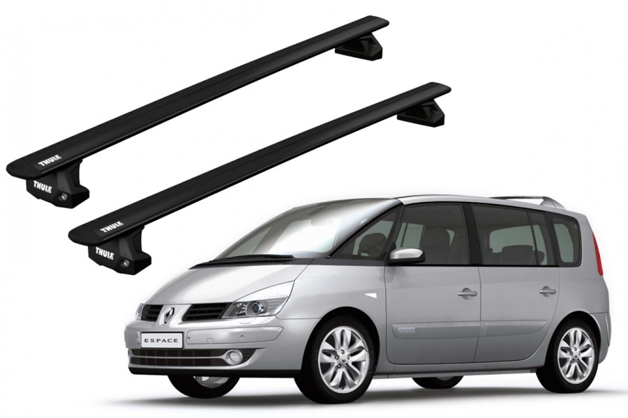 Barras THULE EVO WingBar para autos RENAULT Espace desde 2003-2015 negro