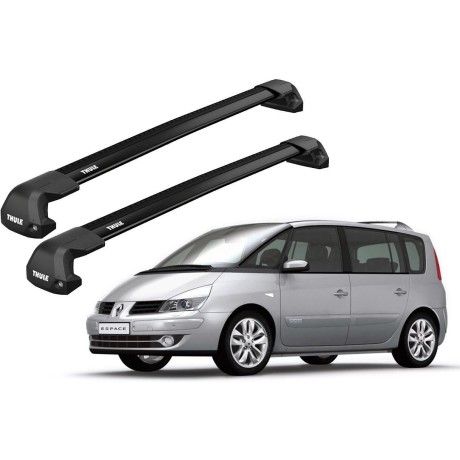 Barras THULE EDGE Flush para autos RENAULT Espace desde 2003-2015 negro