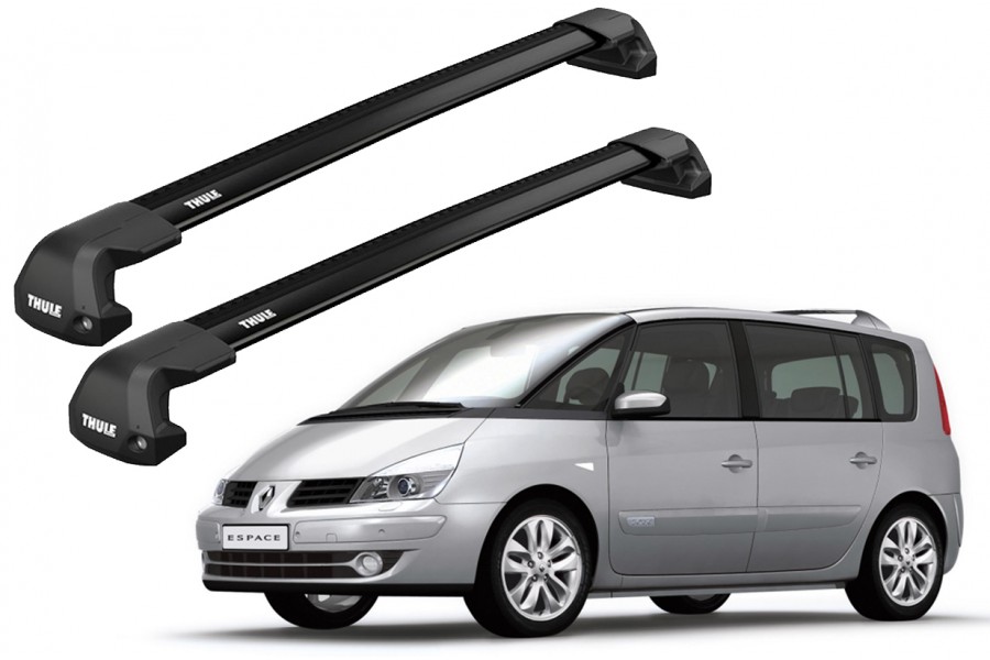 Barras THULE EDGE Flush para autos RENAULT Espace desde 2003-2015 negro