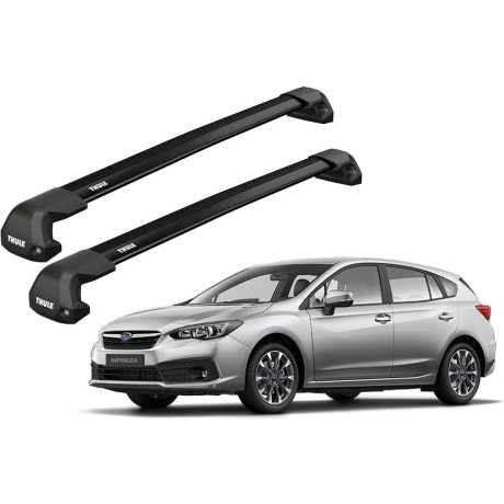 Barras THULE EDGE Flush para autos SUBARU Impreza desde 2017-2023 negro