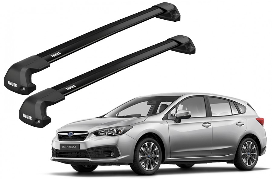 Barras THULE EDGE Flush para autos SUBARU Impreza desde 2017-2023 negro
