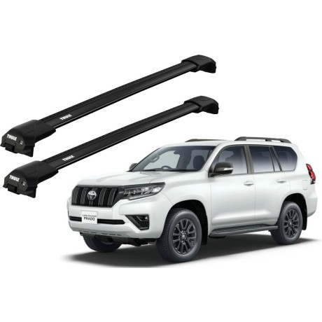 Barras THULE EDGE Flush para autos TOYOTA Land Cruiser 150 desde 2009 - 2023 negro