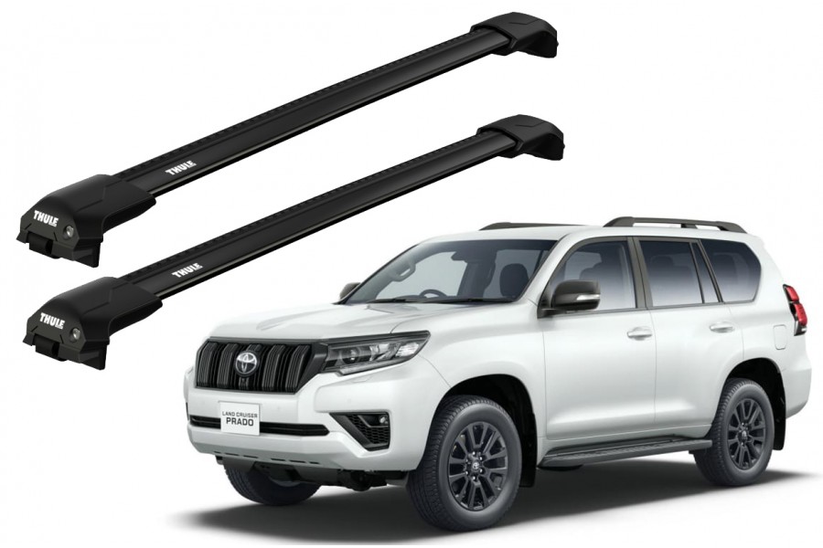 Barras THULE EDGE Flush para autos TOYOTA Land Cruiser 150 desde 2009 - 2023 negro
