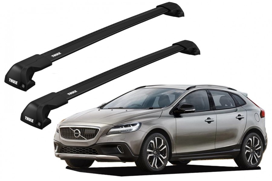 Barras THULE EDGE Flush para autos VOLVO V40 Cross Country  2013 a 2019 negro