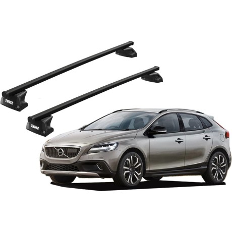 Barras THULE EVO SquareBar para autos VOLVO V40 Cross Country 2013 a 2019
