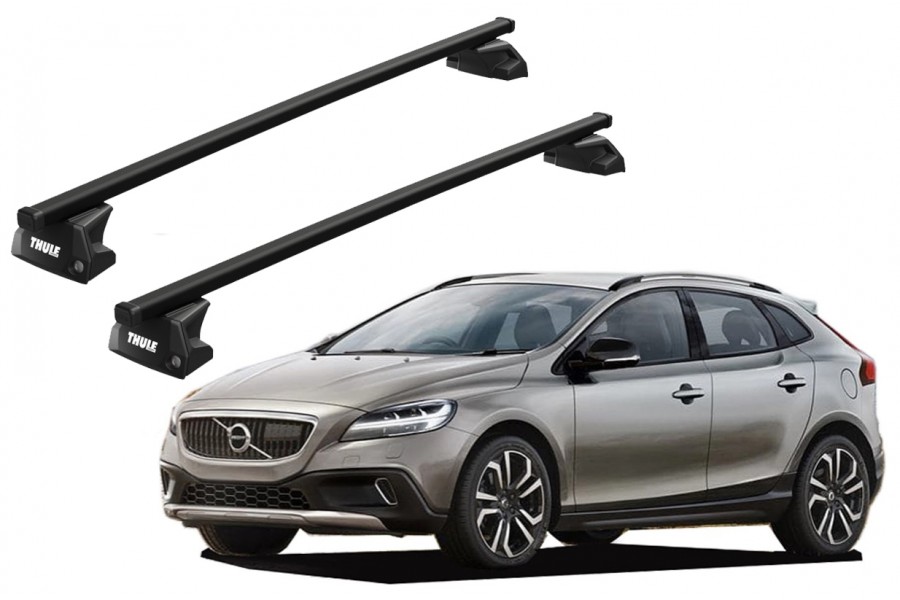 Barras THULE EVO SquareBar para autos VOLVO V40 Cross Country 2013 a 2019