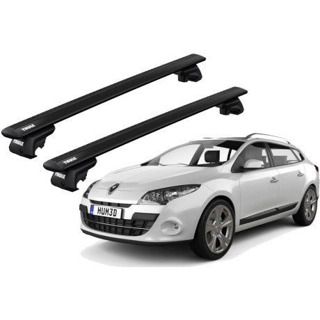 Barras THULE EVO WingBar para autos RENAULT Megane desde 2009 - 2016 negro