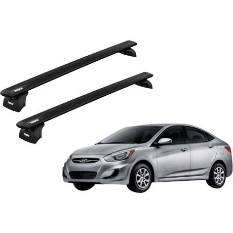 Barras THULE WingBar para autos HYUNDAI i25 desde 2012 negro
