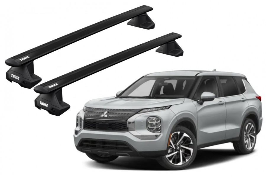 Barras THULE EVO WingBar para autos MITSUBISHI Outlander desde 2022 negro
