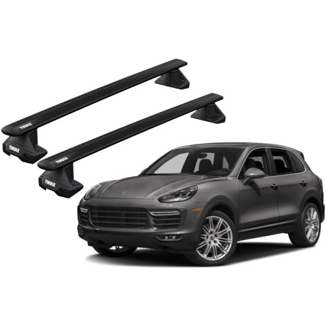Barras THULE EVO WingBar para autos PORSCHE Cayenne (9YA) desde 2018 negro