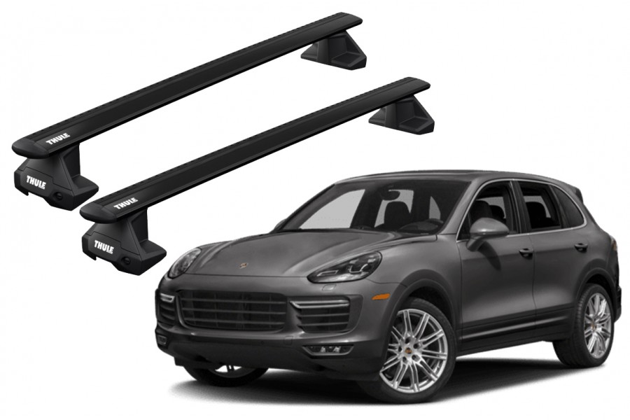 Barras THULE EVO WingBar para autos PORSCHE Cayenne (9YA) desde 2018 negro